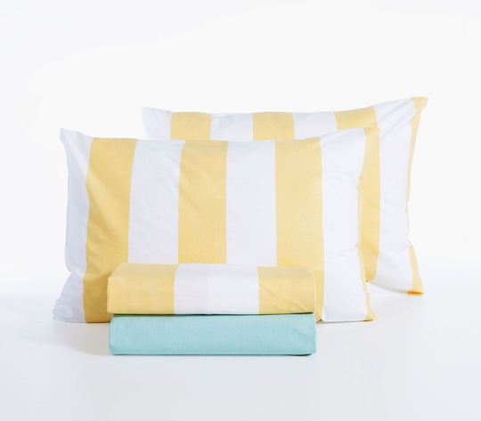 Nef-Nef Homeware Casual Σετ Σεντόνια Υπέρδιπλα με Λάστιχο 160x200+35εκ. Mauve (4τμχ)