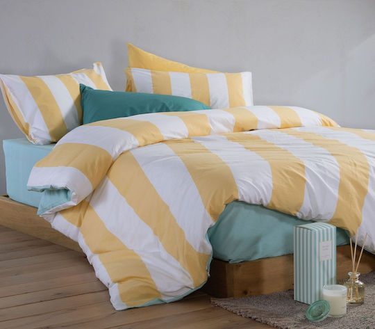 Nef-Nef Homeware Casual Σετ Σεντόνια Υπέρδιπλα με Λάστιχο 160x200+35εκ. Mauve (4τμχ)