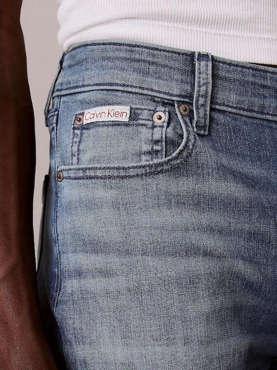 Ανδρικό Παντελόνι Τζιν με Slim Tapered Εφαρμογή Μπλε