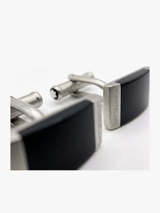 MontBlanc Μανικετόκουμπα από Ατσάλι σε Μαύρο Χρώμα