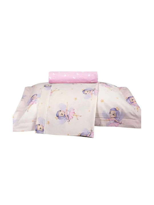 Greenwich Polo Club Kinderbettlaken Set Baumwolle Essential 8868 Rosa 170x260cm 3 Stück