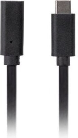 Lanberg USB 3.2 Cable USB-C Male - USB-C Female 100W PD Black 0.5m CA-USBE-20CC-0005-BK