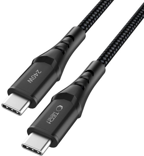 Tech-Protect Ultraboost USB 2.0 Cable USB-C male - USB-C 240W Μαύρο 1m