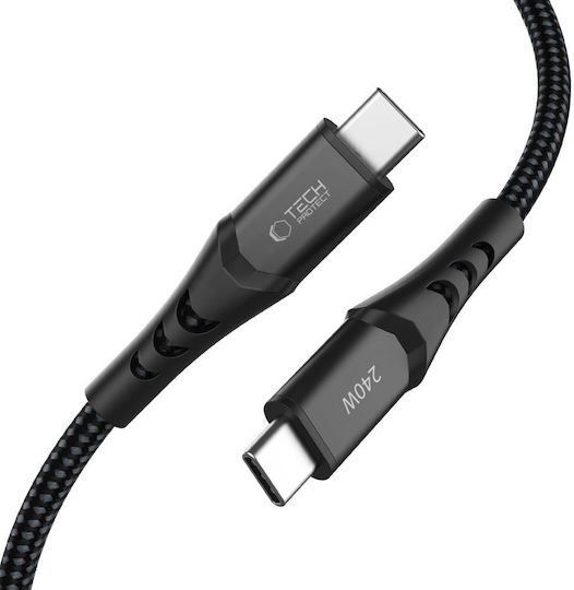 Tech-Protect Ultraboost USB 2.0 Кабел USB-C Мъжки - USB-C 240W Черен 2m