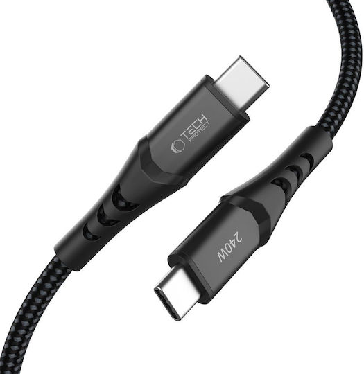 Tech-Protect Ultraboost USB 2.0 Cable USB-C male - USB-C 240W Μαύρο 1m