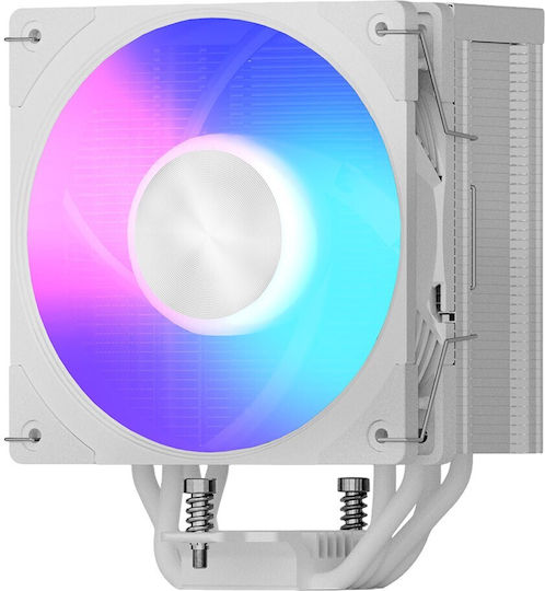 Modecom Volcano 0C T201 CPU Cooler for Socket AM4 AM5 1200 1700 with ARGB Lighting White