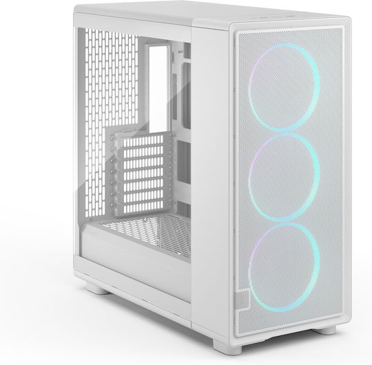 Fractal Design Epoch XL Gaming Full Tower Κουτί Υπολογιστή με Πλαϊνό Παράθυρο και RGB Φωτισμό Λευκό