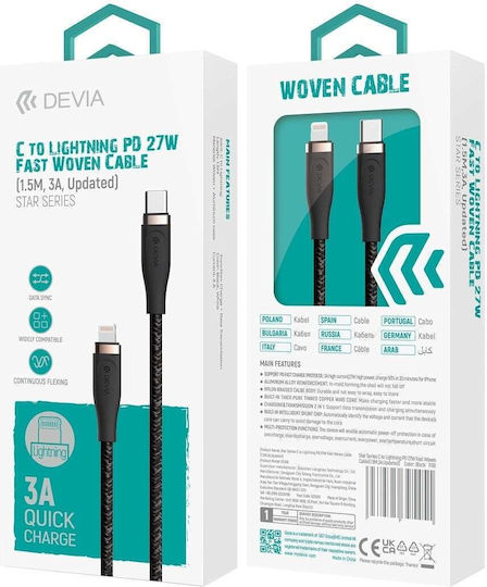 Devia USB-C to Lightning Cable 27W Λευκό 1.5m NO-DVCB-395444
