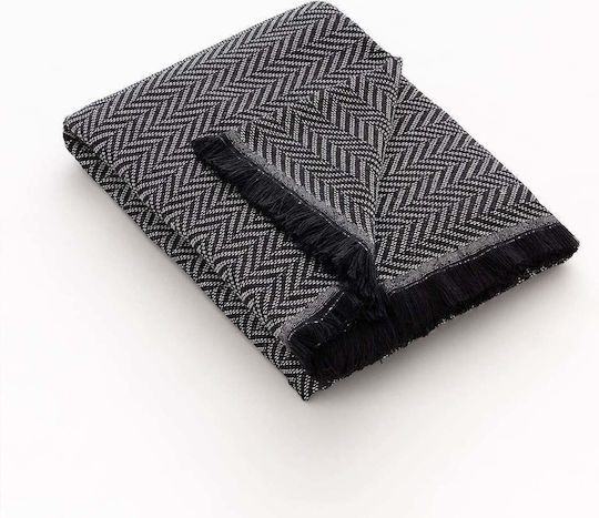 Sofazip Διθέσιου Καναπέ Π230xΜ260cm Soft Black