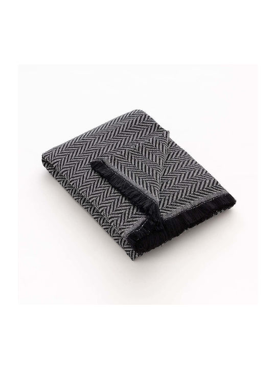 Sofazip Sofa Throw 2 Seater 180x260cm Soft Black