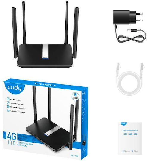 Cudy LT500 v3 Ασύρματο 4G Router Wi‑Fi 5 με 4 Θύρες