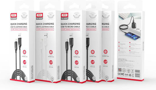 XO Regular USB 2.0 to micro USB Cable Μαύρο XO-834174 1τμχ