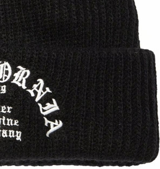 Beanie Unisex Strickmütze in Schwarz