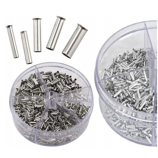 Kraft & Dele 0,5 - 2,5 mm² Silber (KD10495) in einem Set von 1900Stück
