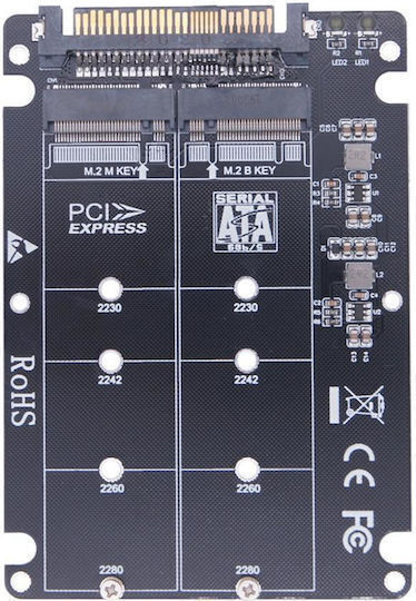 Ngff M.2 Nvme To U.2 2 Ports Adapter Card Dual Ssd To U.2 Sff-8639 Card Adapter