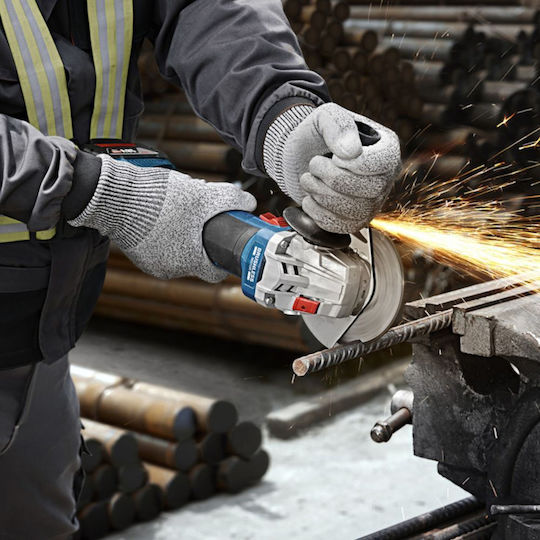 Bosch GBH Battery Tool Set Angle Grinder Screwdriver Drill & Hammer Brushless 18V with 2 Batteries 4Ah and Case