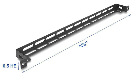 DeLock Patch Panel για Rack 0.5U 19" 50 Θυρών Μαύρο