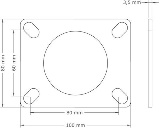 Industrielle Schwerlast Drehende Räder 100mm 75kg Blau mit Bremse
