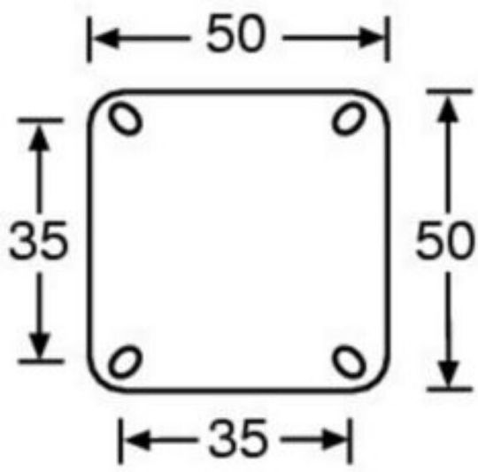 Roată Industrială de Mare Capacitate Rotativă 50mm Gri cu Frână