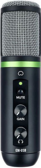 Mackie EM-USB Condenser Microphone Shock Mounted for Studio