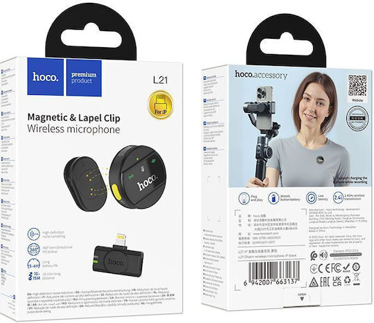 Hoco L21 Elektret Mikrofon Lightning Ausklappmenü