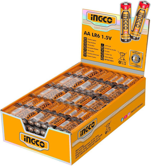 Ingco Baterii Alcaline AA 1.5V 4buc HAB2A01