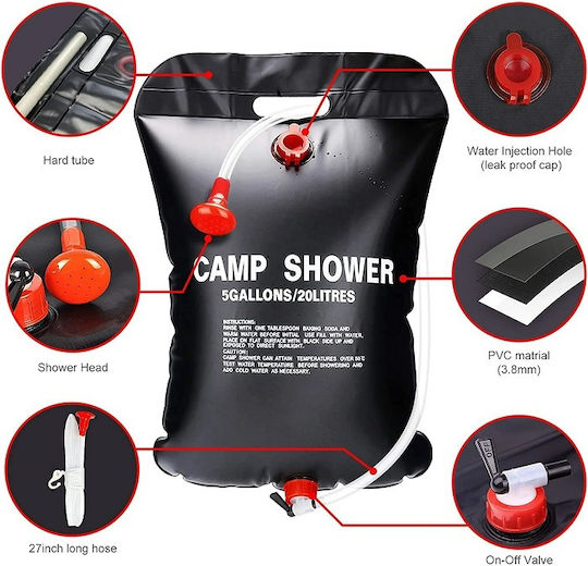 Solar Shower for Camping 20lt