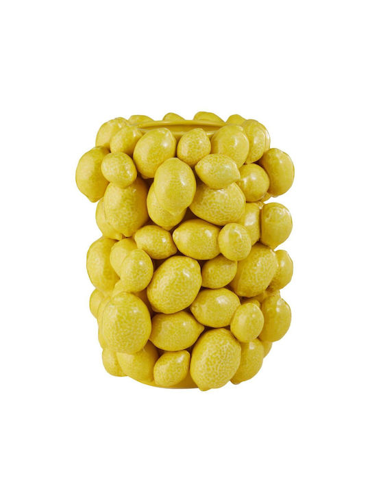 Butlers Διακοσμητικό Βάζο Κεραμικό Lemon Κίτρινο 19x20xΥ23cm