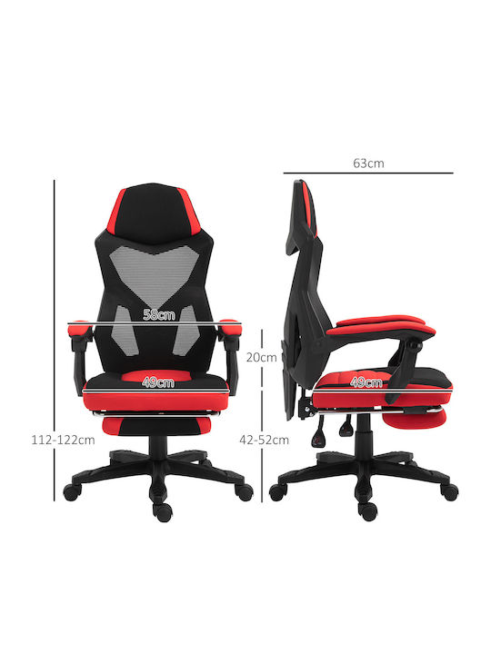 Vinsetto 921-233 Καρέκλα Gaming με Υποπόδιο Μαύρη