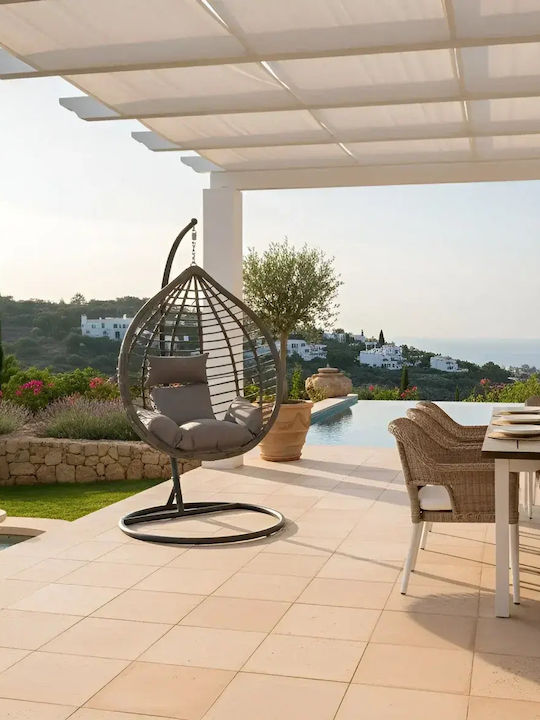 Φωλιά με Βάση Μεταλλική Μ105xΠ68xΥ120cm Γκρι