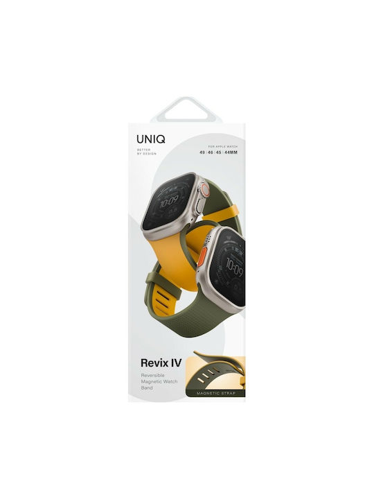 Watch Strap Uniq Revix Iv Premium Apple Watch 49 46 45 44mm Edition Reversible Magnetic Yellow-Green