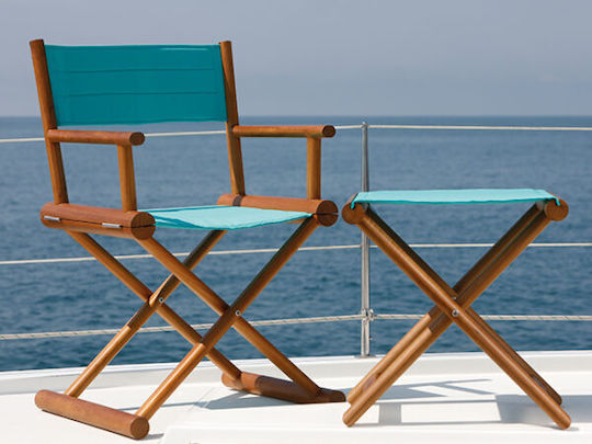 Marine Business Σκαμπό Πτυσσόμενο Teak 45x36x46cm-black