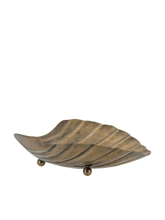 Artekko Solis Decorative Metallic Gold Platter 40x36.5x7.5cm