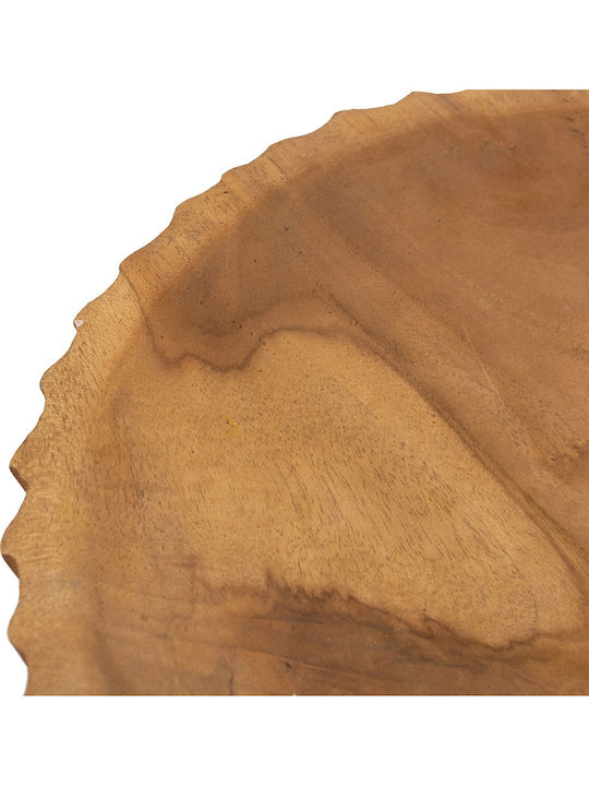 Artekko Decorative Wooden Brown Platter 30x30x14cm