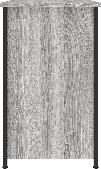 Нощни Шкафчета Дървени с Метални Крака Сиви 2 Бройки 40x36x60см
