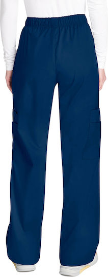 Cherokee Core Stretch Female Medical Pants Navy Blue Made of Cotton and Polyester