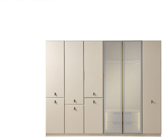 SteweHome Schlafzimmermöbel-Set Beige Modern Kurven 5 Stück 160x200cm