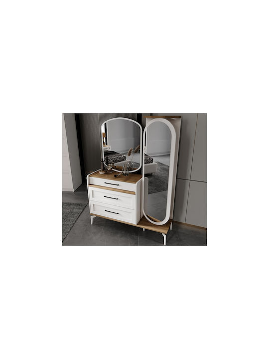 Stewehome Спален Комплект Бяла Модерна Конструкция 5 Бройки 160x200см