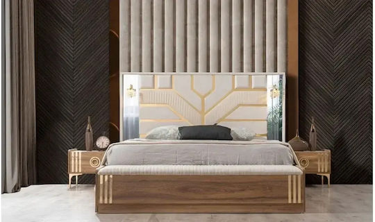 SteweHome Schlafzimmermöbel-Set 5 Stück Karydi Modernes Design Stauraum 160x200cm