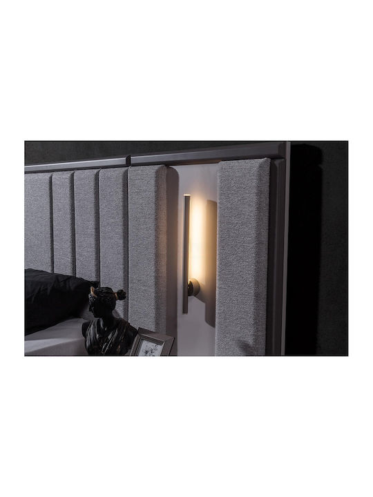Stewehome Set Mobilier Pentru Dormitor Alb Argintiu Lux 7 Bucăți 160x200cm