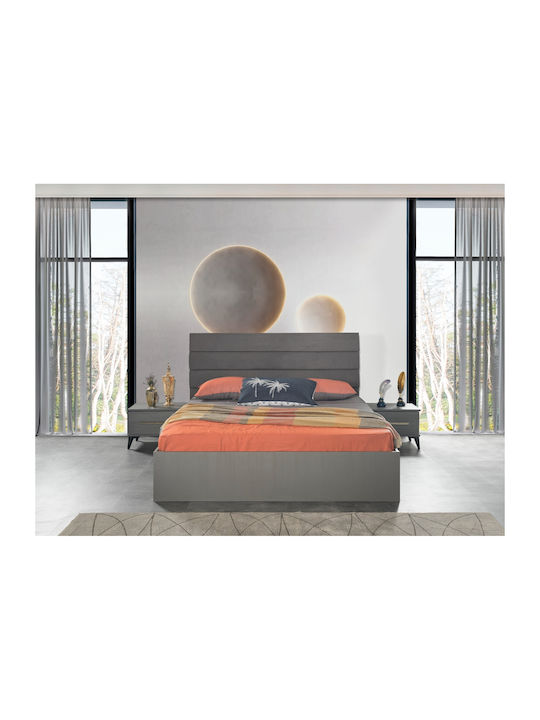 Stewehome Set De Mobilier Pentru Dormitor 5 Bucăți Gri 160x200cm
