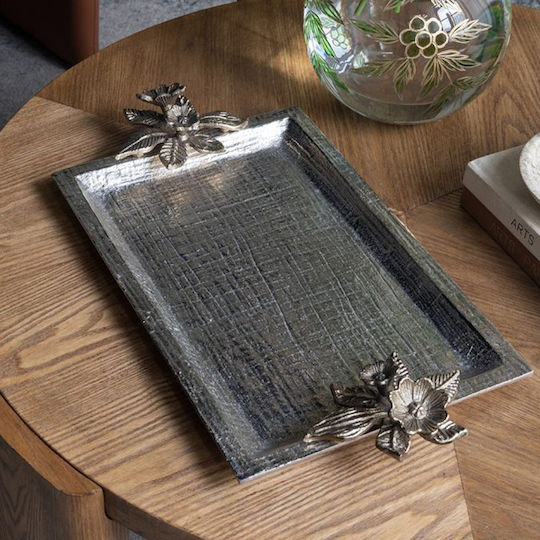 Artekko Decorative Metallic Rectangular Tray 47x24.8x6.4cm