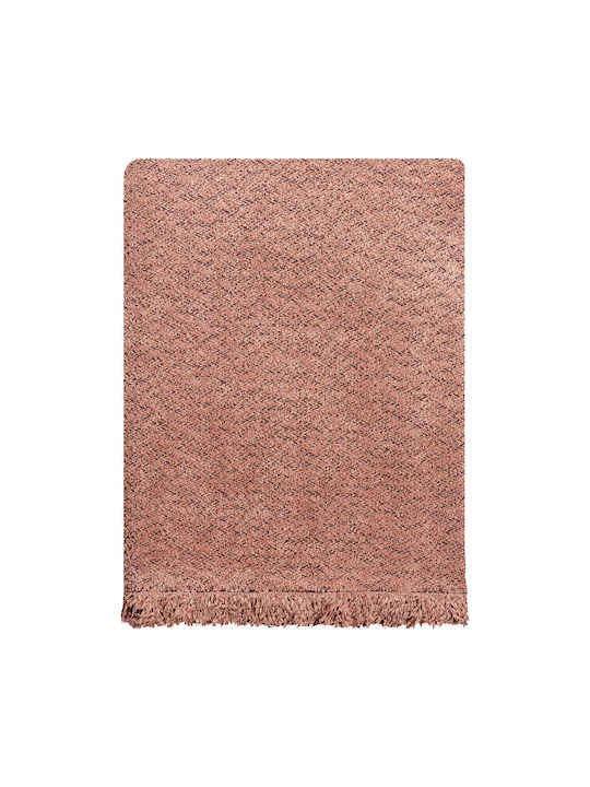Beauty Home Lamb 8570 Throws Set 2 Pcs Chenille Pink 8570SET2