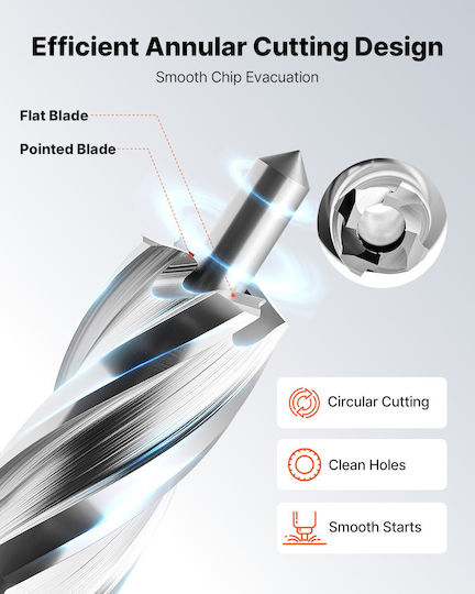 Vevor Set 5 HSS Drills for Metal and Masonry