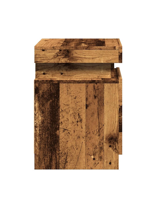 Wooden Brown Bedside Tables 2 Pieces 35x39x55cm