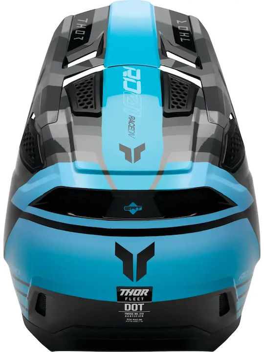 Thor Fleet Camber Black Blue Grey Gloss Motorcycle Helmet Motocross ECE 22.06