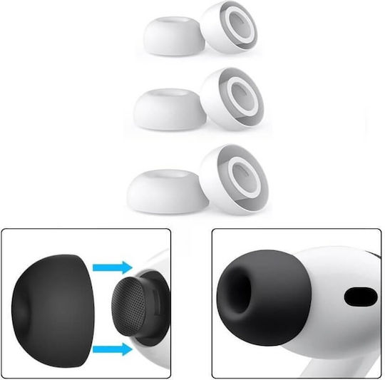 Edman Acoperiri din Silicon de Culoare Albă pentru Apple AirPods Pro