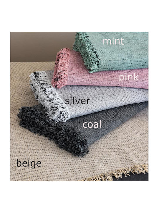 Palamaiki Hub Armchair Throw Two Sides Chenille 180x180cm Coal