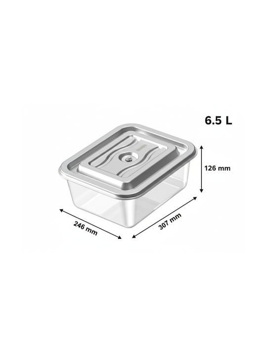 Colorato Glass Lunch Box Silver 6.5lt