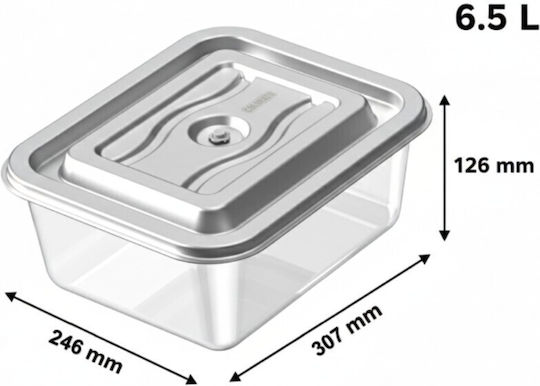 Colorato Silver Food Container 6.5L Colorato Silver Food Container 6.5L